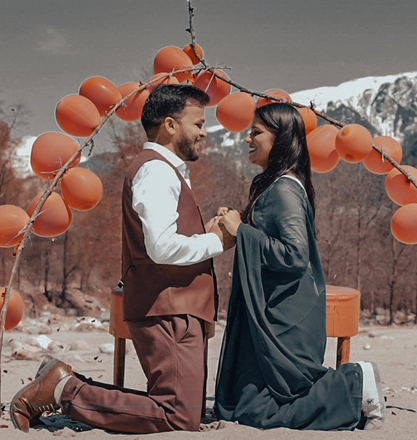 Baloons Decoration for Couple Prewedding Shoot